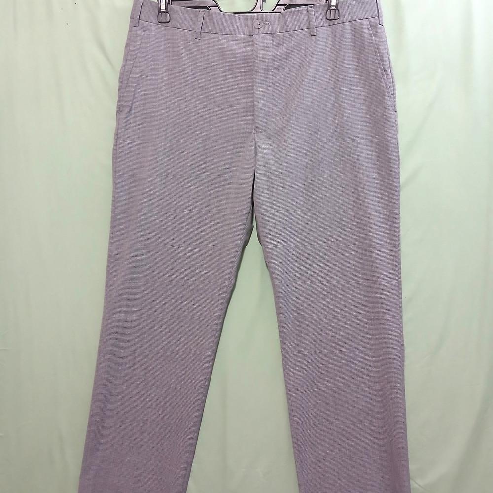 HART SCHAFFNER MARX Gray Polywool Blend Flat Front Dress Pant Men's 38x29